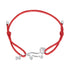 925 Sterling Silver White Gold Plated Adjustable Bracelet with Cotton Cord for Women  DestGlow