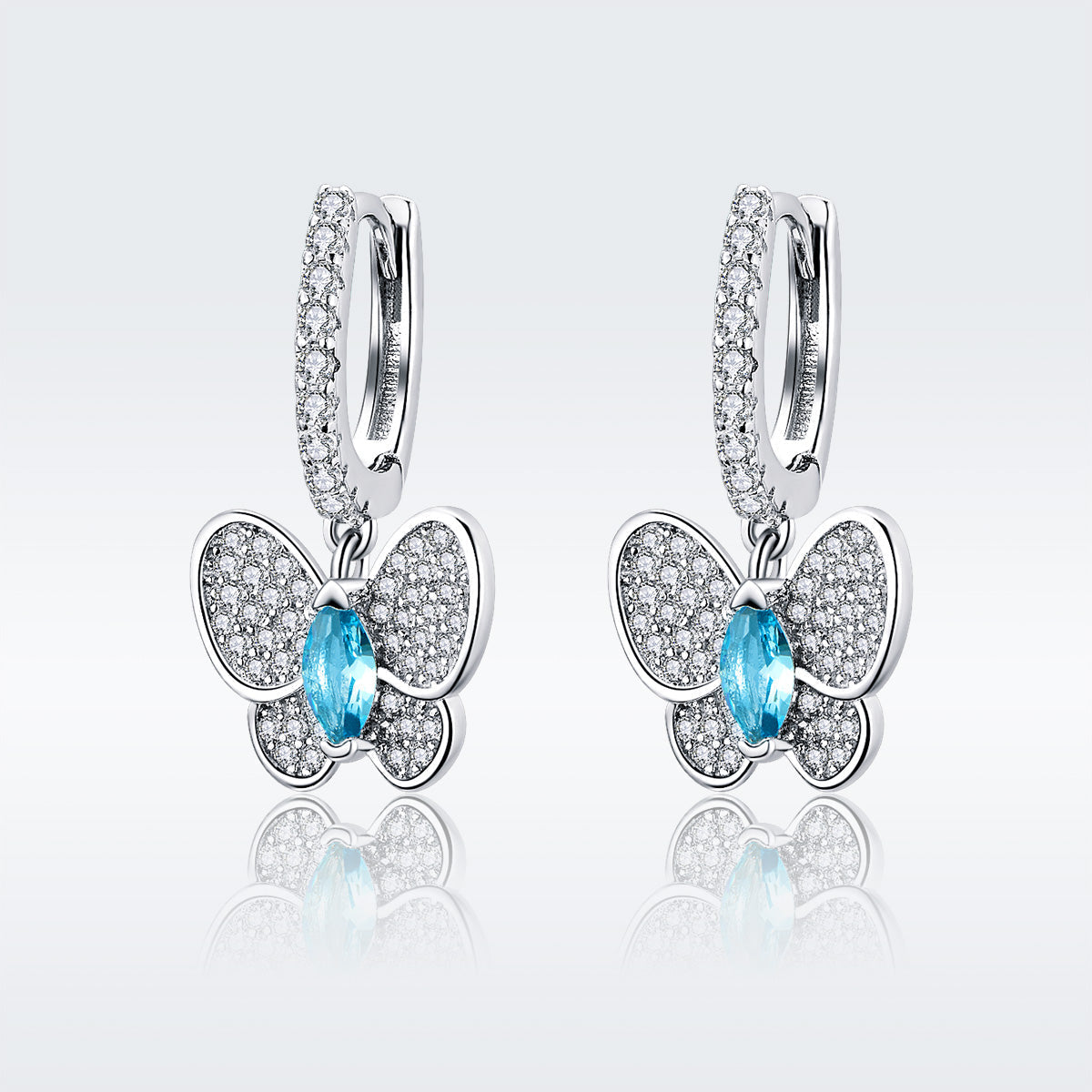 925 Sterling Silver Earrings with Pavé Setting CZ for Women