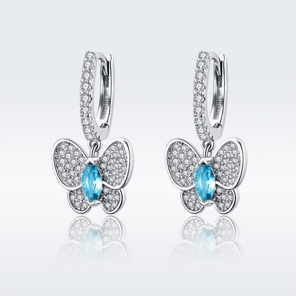 925 Sterling Silver Earrings with Pavé Setting CZ for Women