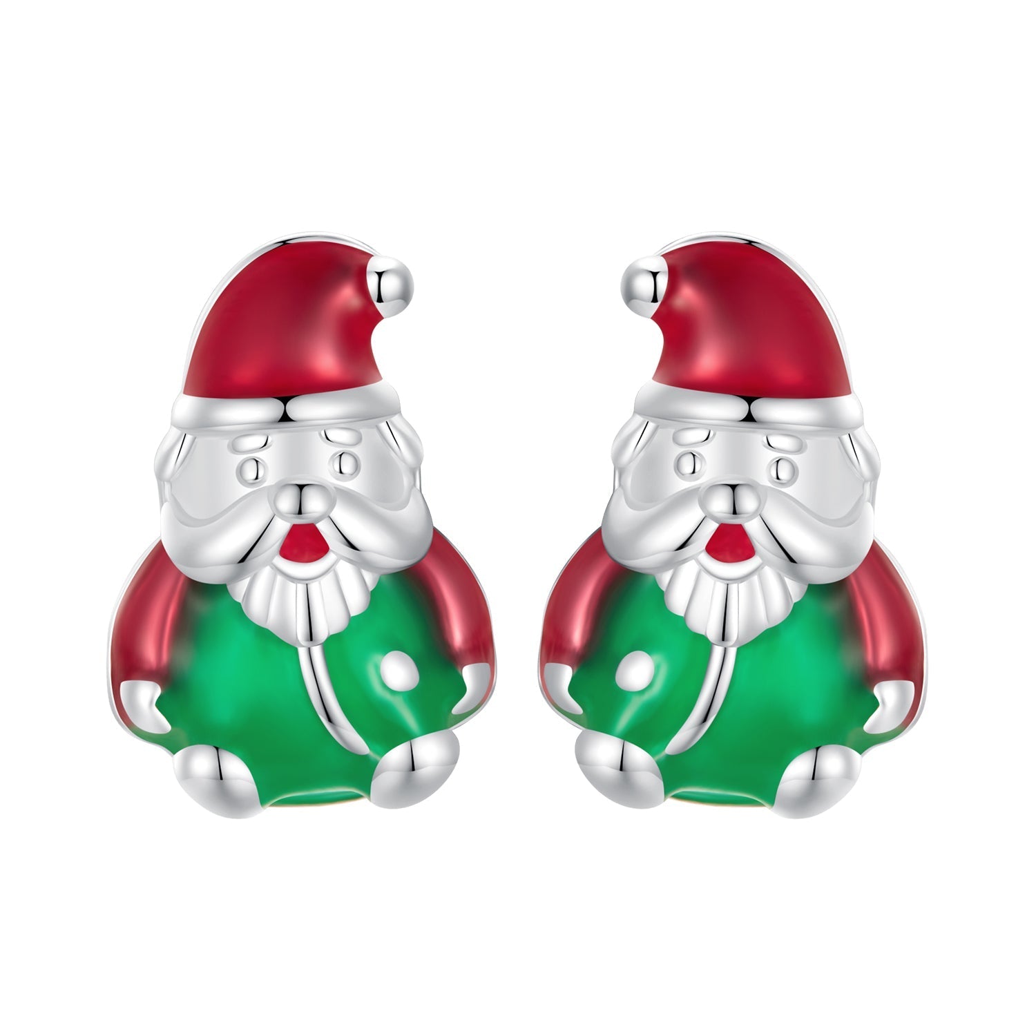 925 Sterling Silver 11*7mm Enamel Process Earrings