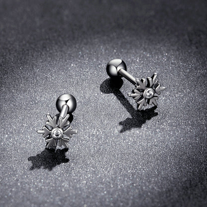 925 Sterling Silver Earrings with Pavé Setting and Oxidized Finish  DestGlow