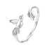 925 Sterling Silver Oxidized Silver Bird Ring for Women - 0.14cm Width, 0.7cm Bird Size  DestGlow
