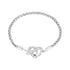 925 Sterling Silver 3.0mm Plated Platinum Bracelet Size 17.0 for Women  DestGlow