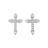 925 Sterling Silver Earrings with Pavé Setting CZ in White Gold Plating - 1.2x0.8cm for Women  DestGlow