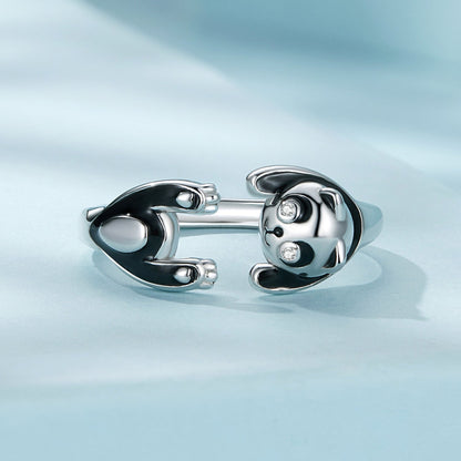 925 Sterling Silver Enamel Process Pavé Setting CZ Ring for Women  DestGlow