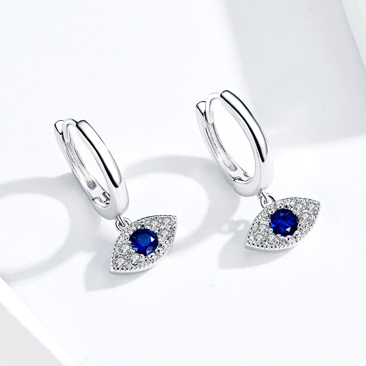 S925 Platinum Plated Pavé Setting CZ Earrings - 1.9*1cm - Women&