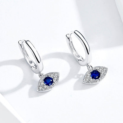 S925 Platinum Plated Pavé Setting CZ Earrings - 1.9*1cm - Women&