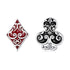 925 Sterling Silver Oxidized Enamel Plum Blossom Earrings for Women - 1.2 x 1.0 cm  DestGlow