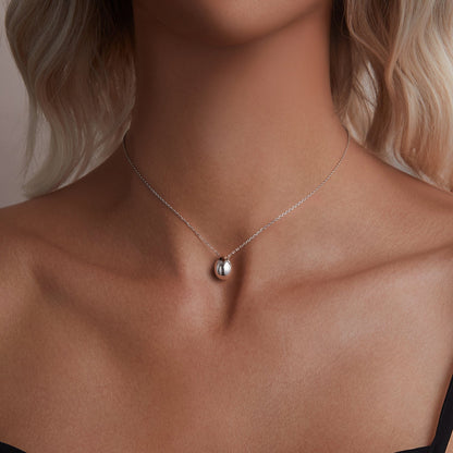 925 Sterling Silver White Gold Plated Necklace 40+5cm Length for Women  DestGlow
