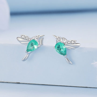 925 Sterling Silver Transparent Glass Earrings with CZ for Women  DestGlow