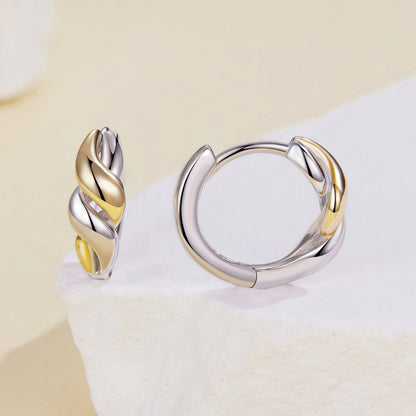925 Sterling Silver Earrings with Plated White Gold and Gold for Women  DestGlow