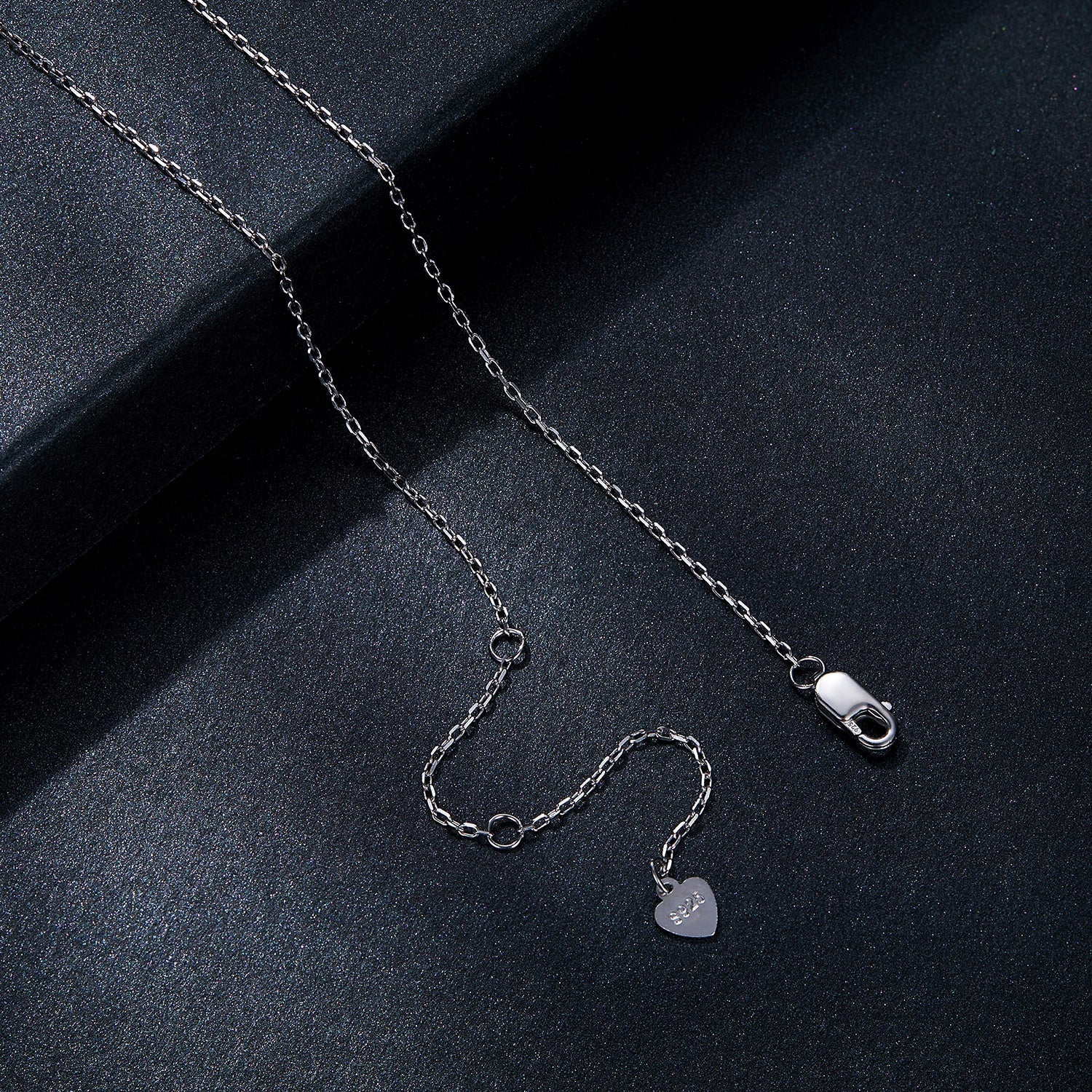925 Sterling Silver Moissanite Pendant Necklace for Women - 45cm