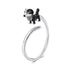 925 Sterling Silver Enamel Oxidized Silver Ring for Dogs  DestGlow