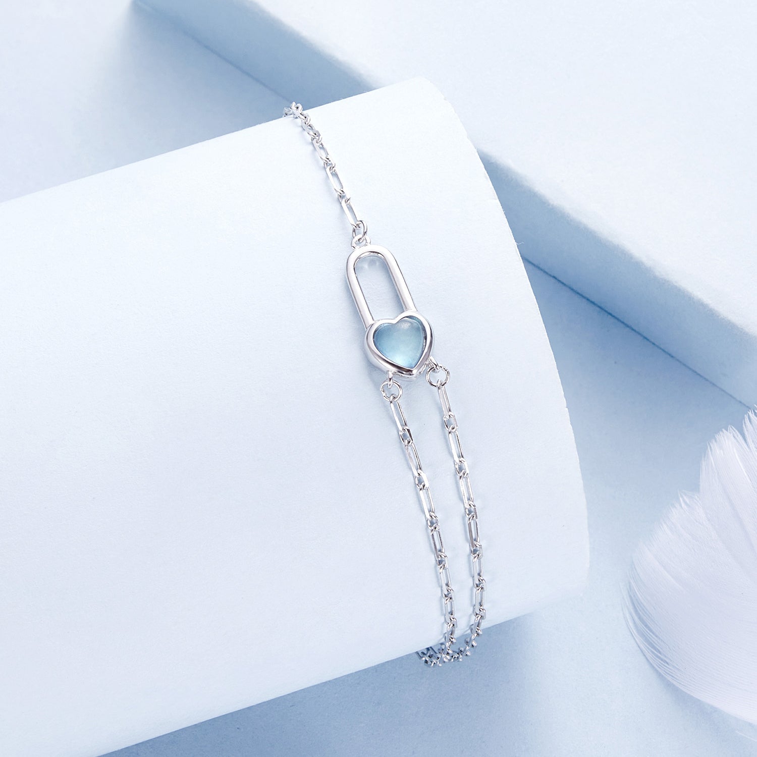 925 Sterling Silver Aquamarine Bracelet for Women  DestGlow