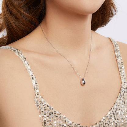 925 Sterling Silver White Gold Plated Necklace 40+5cm Length for Women  DestGlow