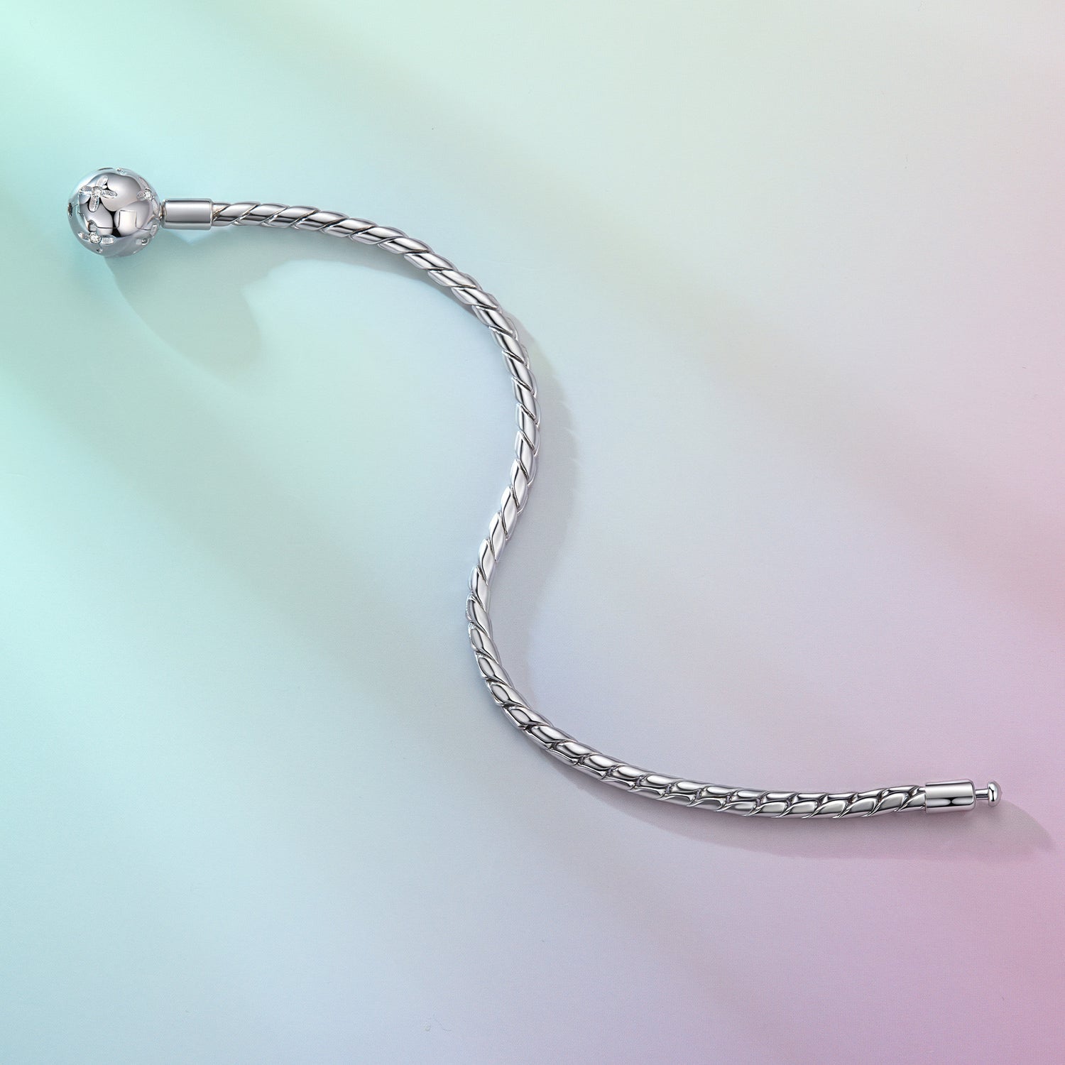 925 Sterling Silver White Gold Plated Bracelet with CZ Pendant for Women  DestGlow