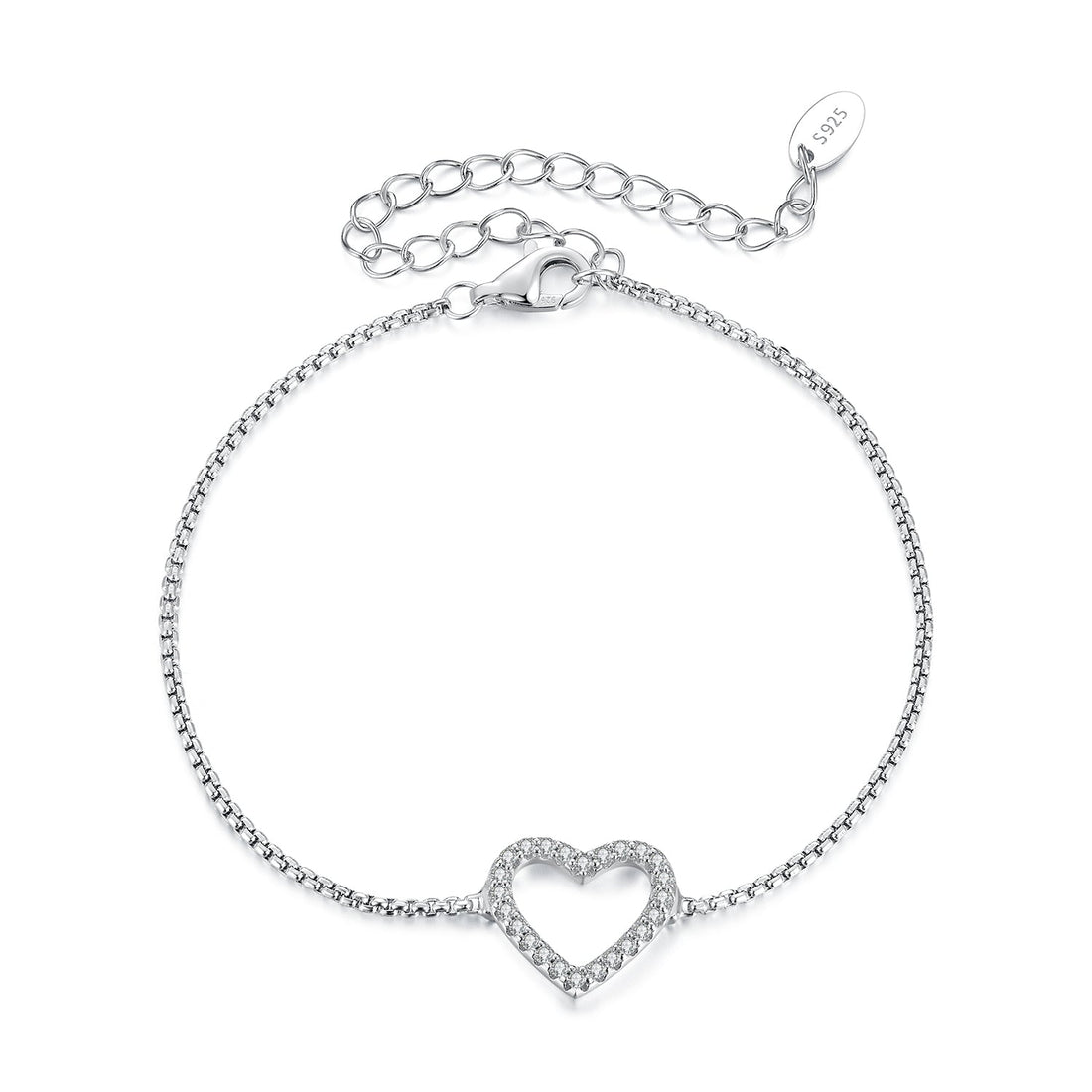925 Sterling Silver Plated White Gold Moissanite Bracelet for Women  DestGlow