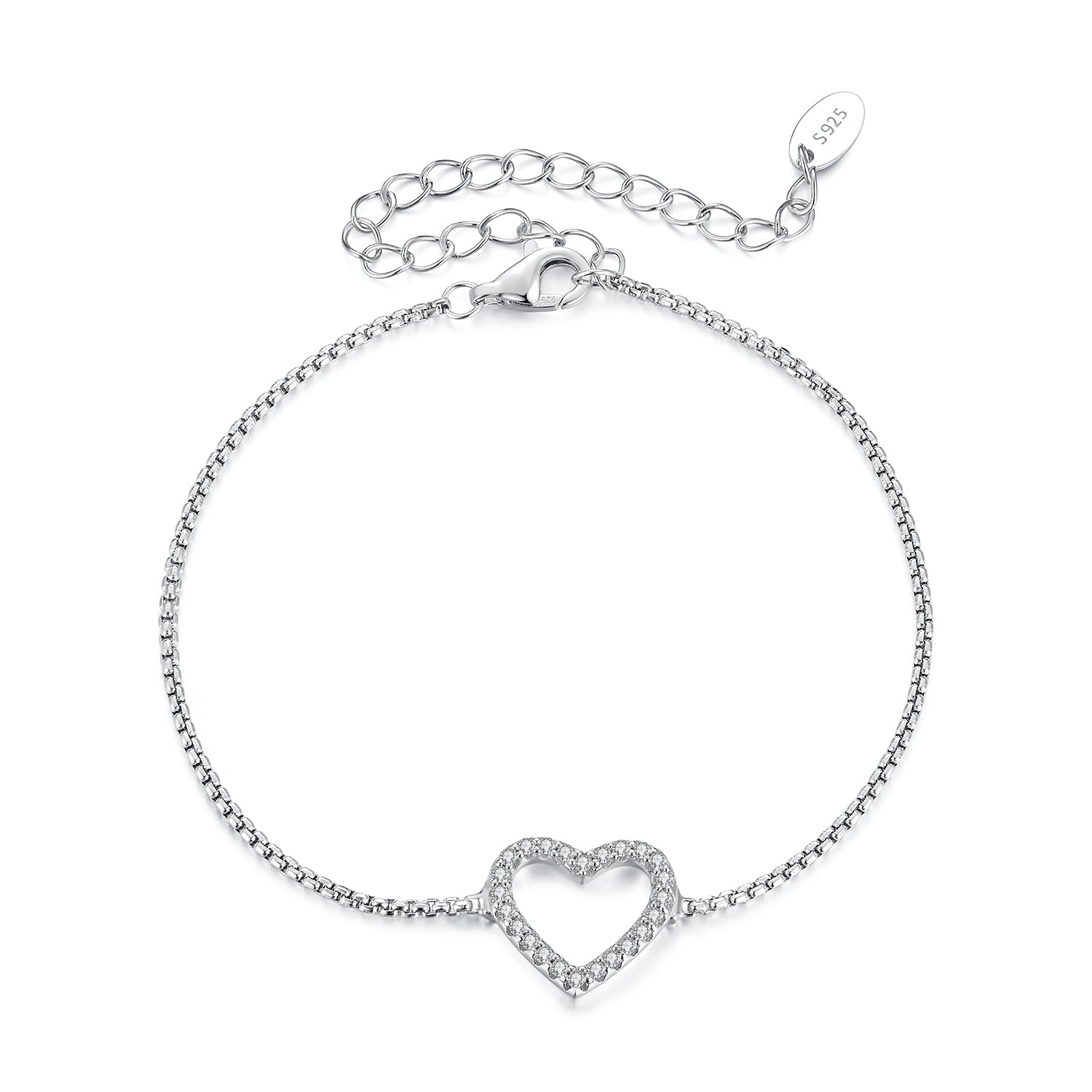 925 Sterling Silver Plated White Gold Moissanite Bracelet for Women  DestGlow