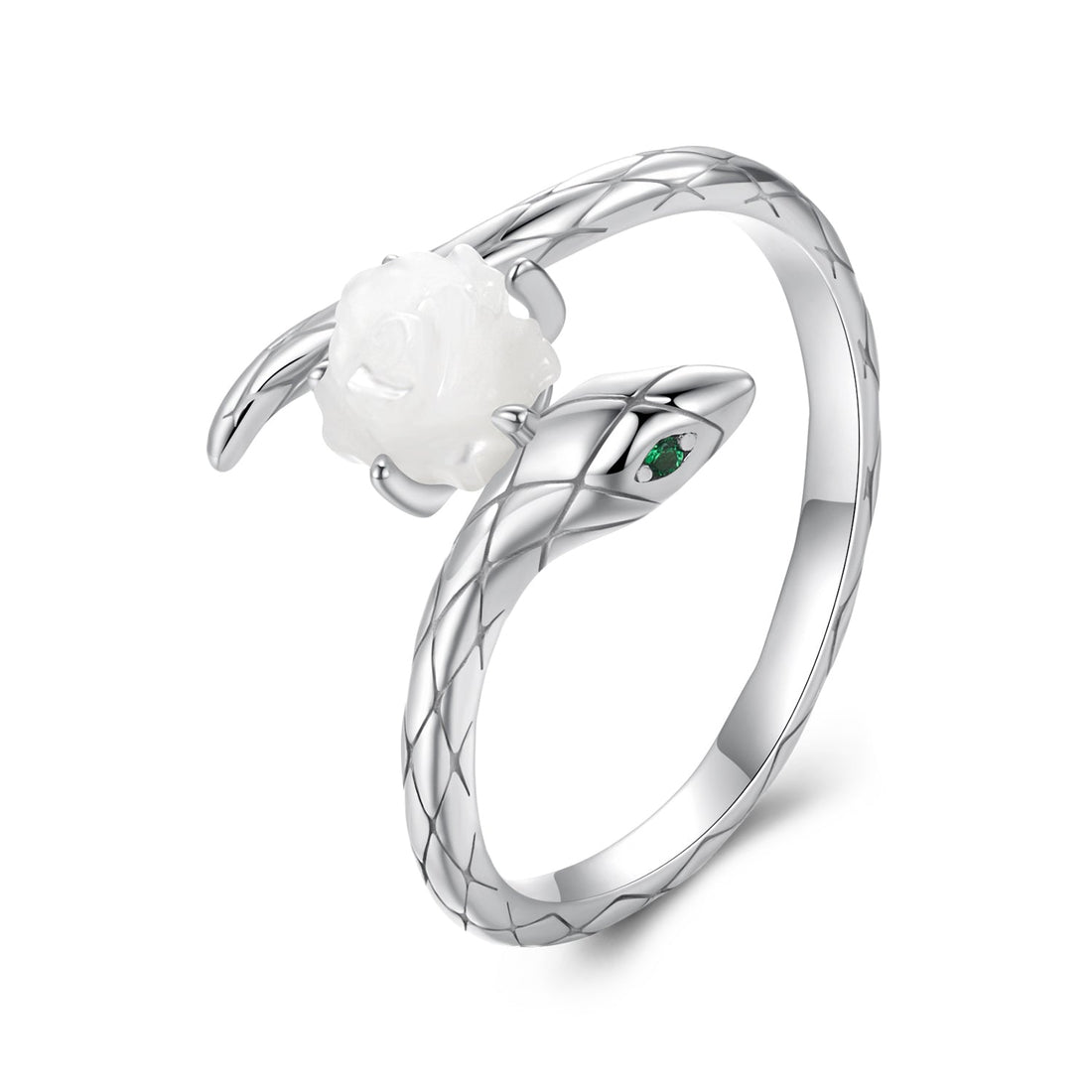 925 Sterling Silver White Gold Plated Ring with Cubic Zirconia for Women  DestGlow