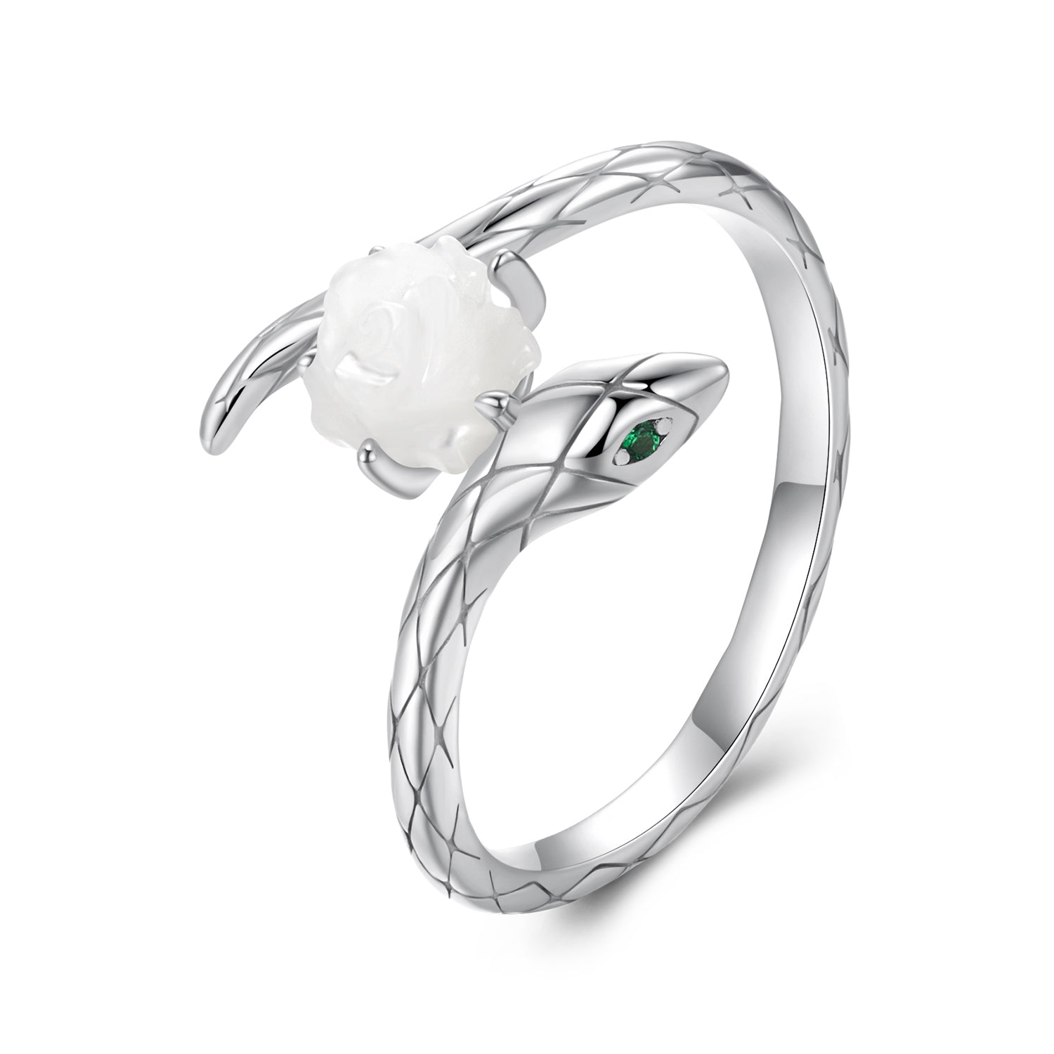 925 Sterling Silver White Gold Plated Ring with Cubic Zirconia for Women  DestGlow