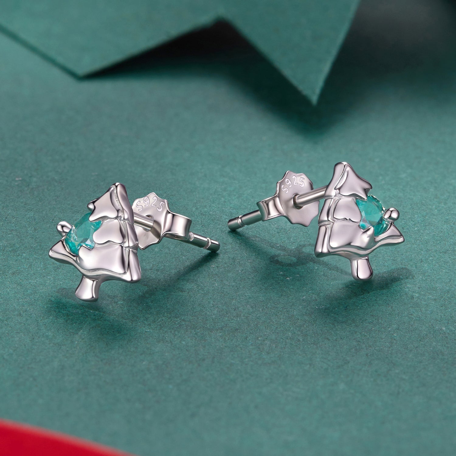 925 Sterling Silver White Gold Plated Transparent Glass Earrings for Women  DestGlow