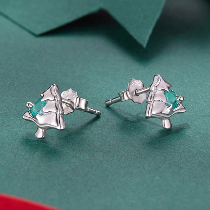 925 Sterling Silver White Gold Plated Transparent Glass Earrings for Women  DestGlow