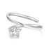 925 Sterling Silver White Gold Plated Pavé CZ Star Ring for Women  DestGlow