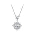 925 Sterling Silver Moissanite Necklace with Pavé Setting in Platinum, 450mm, for Women  DestGlow