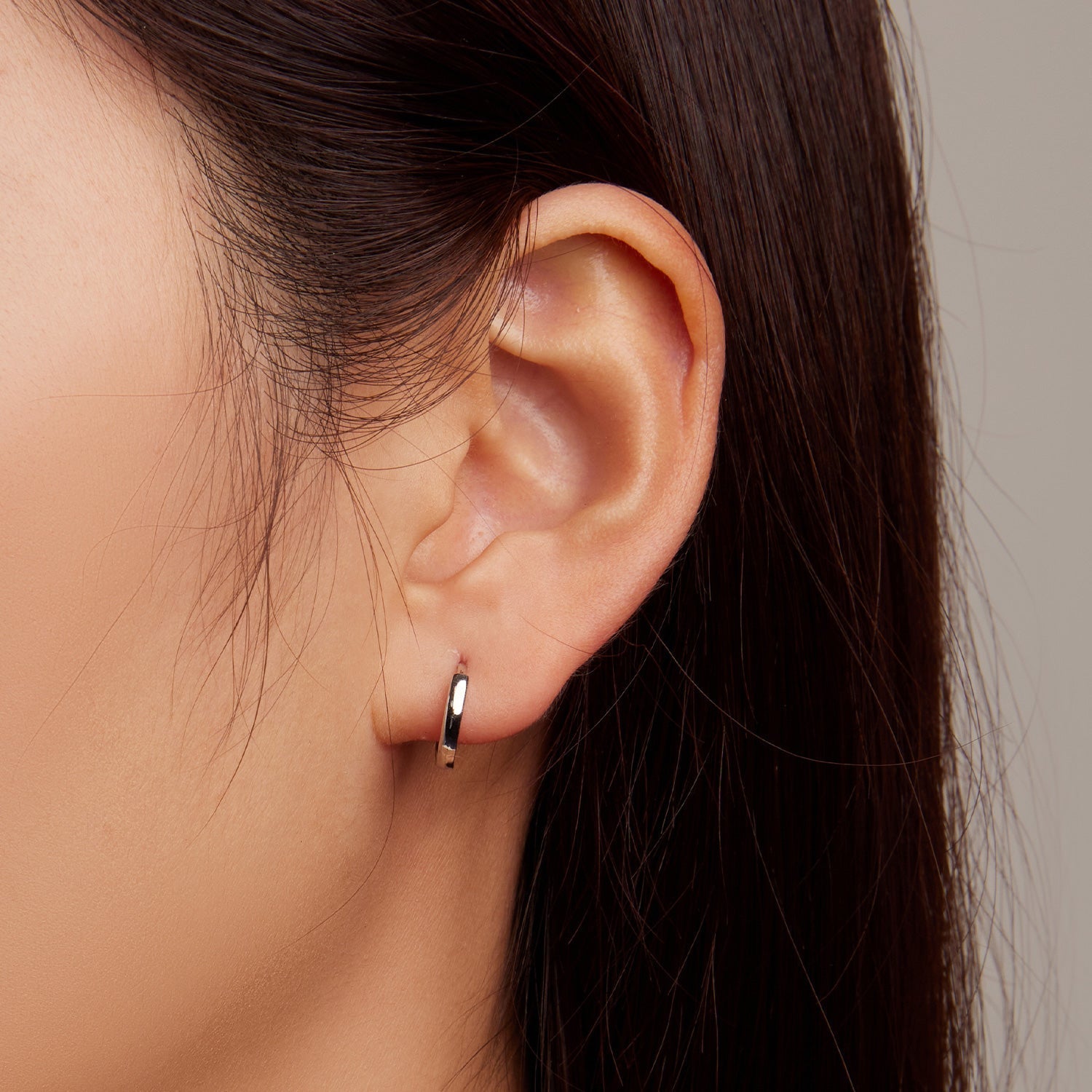 925 Sterling Silver Earrings for Women - Style A, 1.1x0.2cm, Platinum Plated  DestGlow