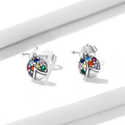 925 Sterling Silver Earrings with Oxidized Finish and Pavé Setting CZ  DestGlow