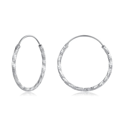 925 Sterling Silver Earrings for Women - White Gold Plated, 2.6*0.2 cm, Style L  DestGlow