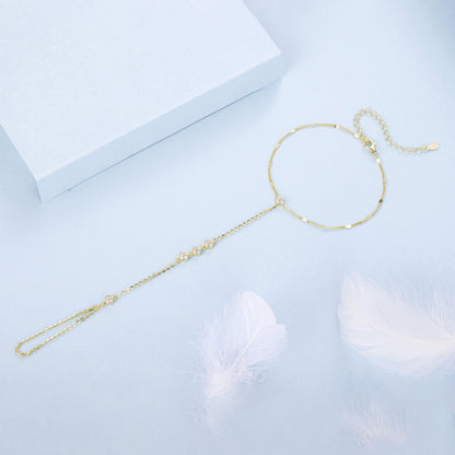925 Sterling Silver White Gold Plated Adjustable Bracelet for Women  DestGlow