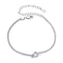 925 Sterling Silver & Plated White Gold Bracelet for Women  DestGlow