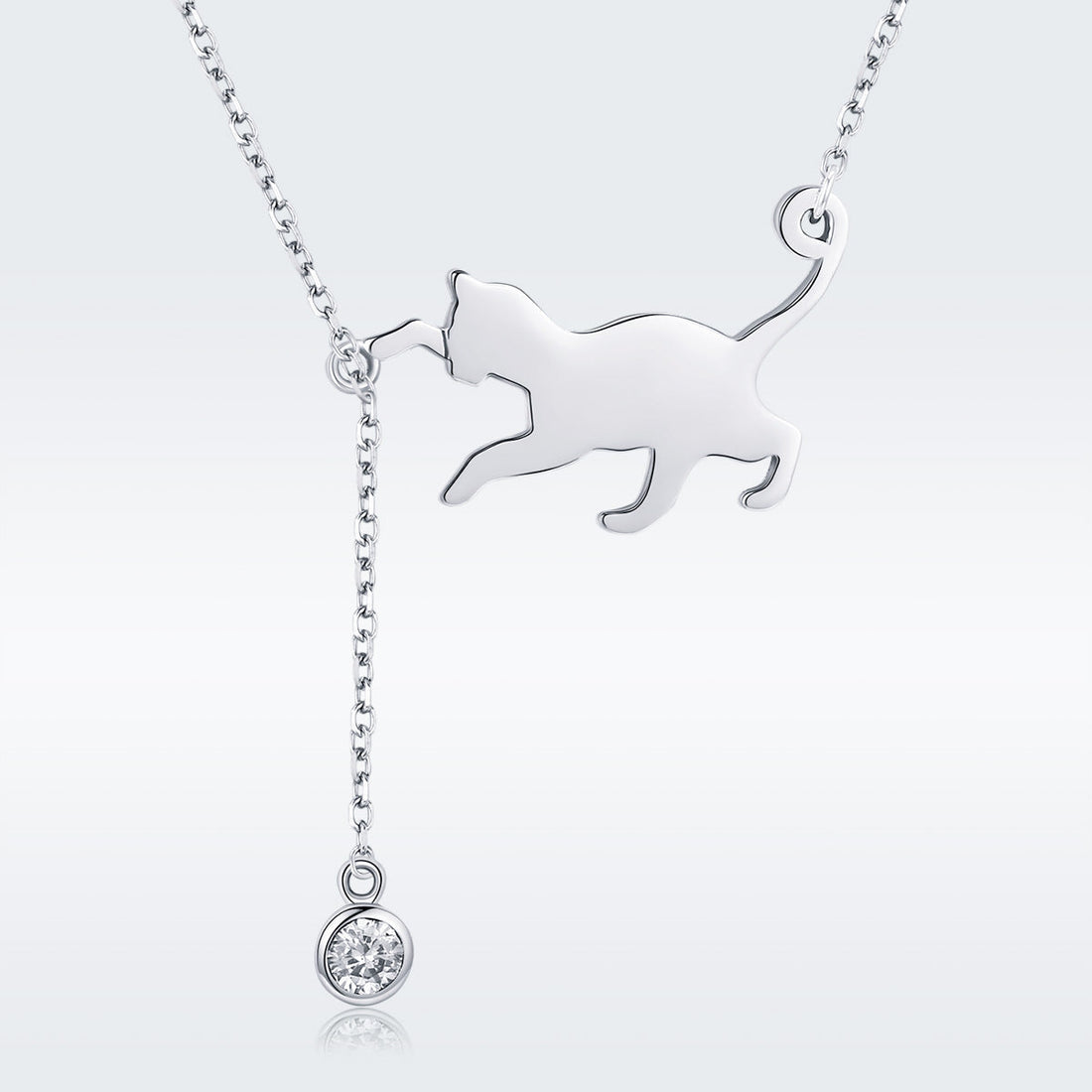 925 Sterling Silver Necklace 38-45cm with 1.4*2.5cm Pendant for Women  DestGlow