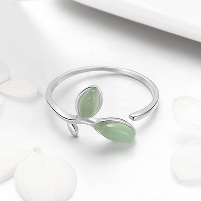 925 Sterling Silver Ring for Women - 0.1cm Width, 1.3cm Height  DestGlow