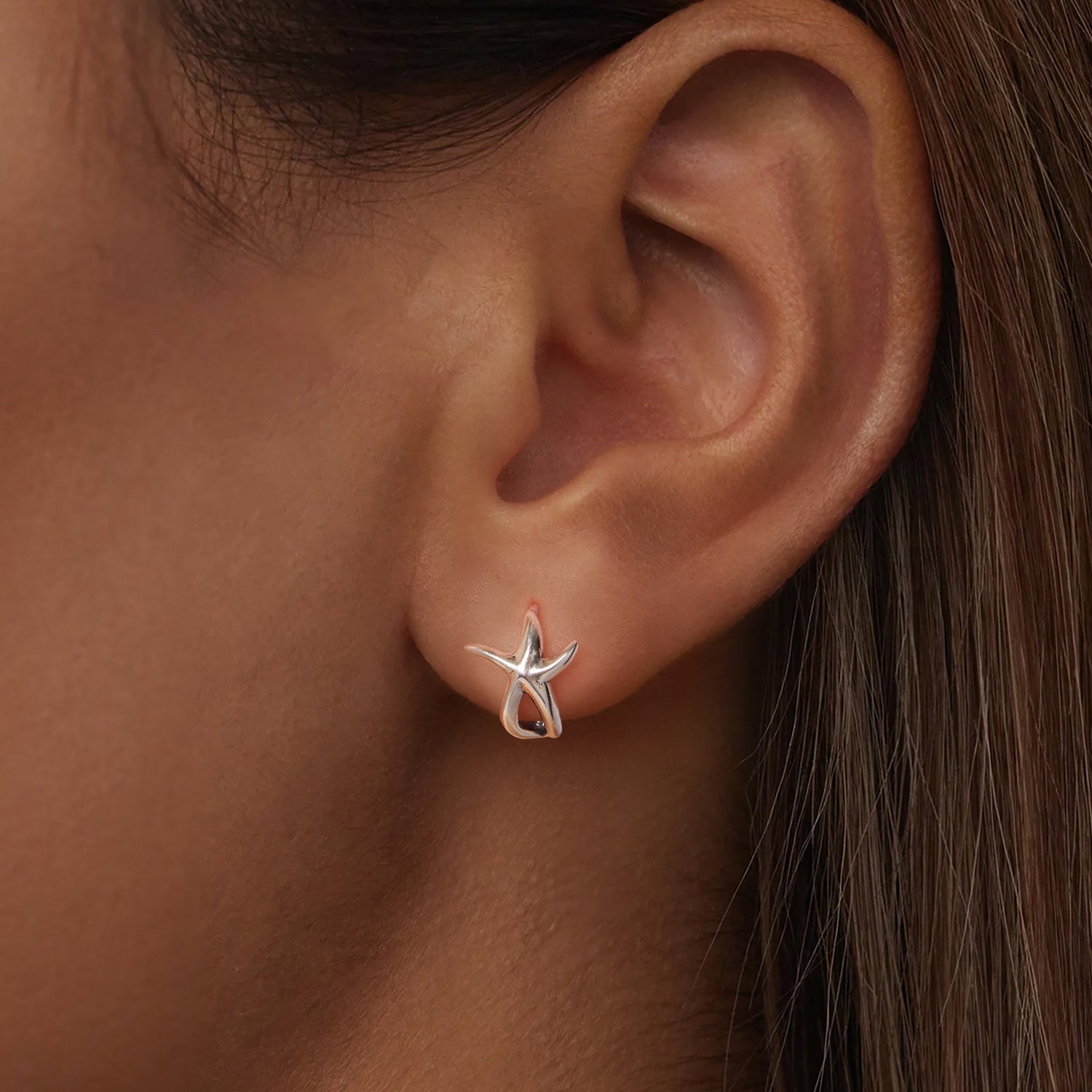 925 Sterling Silver Oxidized Silver Earrings 1.2*1.5cm for Women  DestGlow