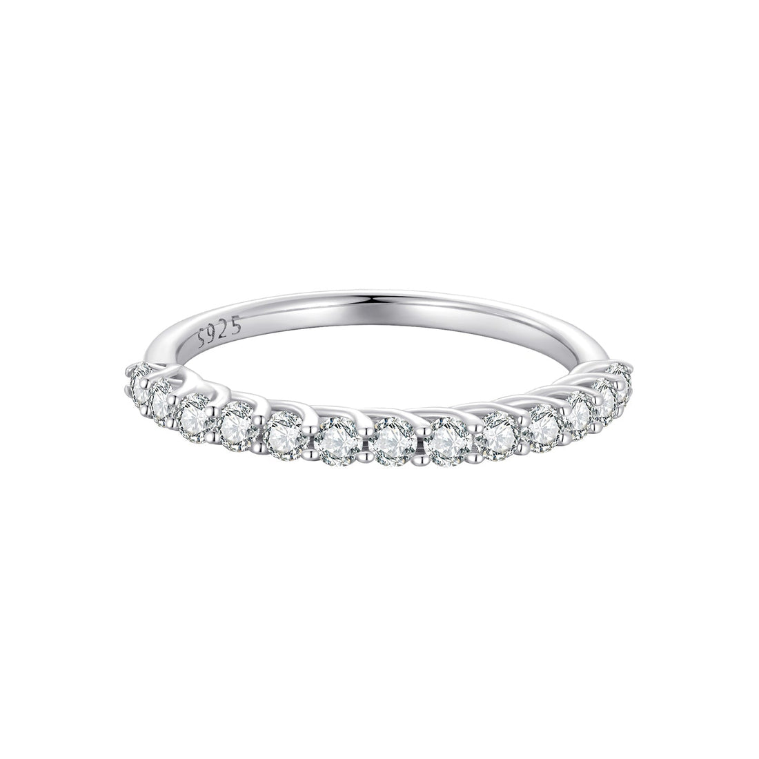 925 Sterling Silver Moissanite 0.03ct Ring Size 6A for Women  DestGlow