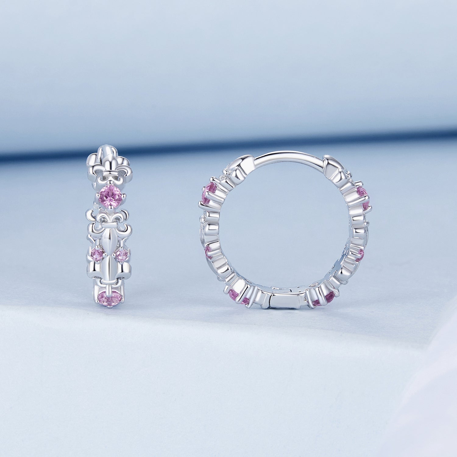 925 Sterling Silver Pavé CZ White Gold Plated Earrings for Women  DestGlow
