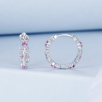925 Sterling Silver Pavé CZ White Gold Plated Earrings for Women  DestGlow