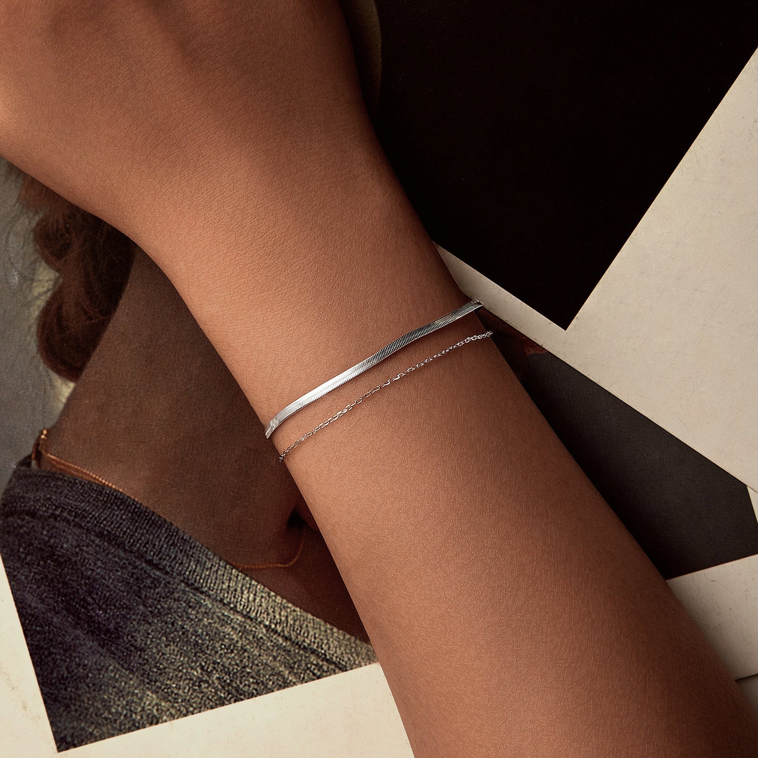 925 Sterling Silver 15+6cm White Gold Plated Bracelet for Women  DestGlow