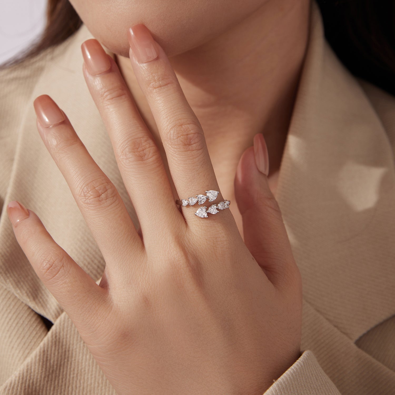 925 Sterling Silver White Gold Plated Pavé Setting Rings for Women  DestGlow