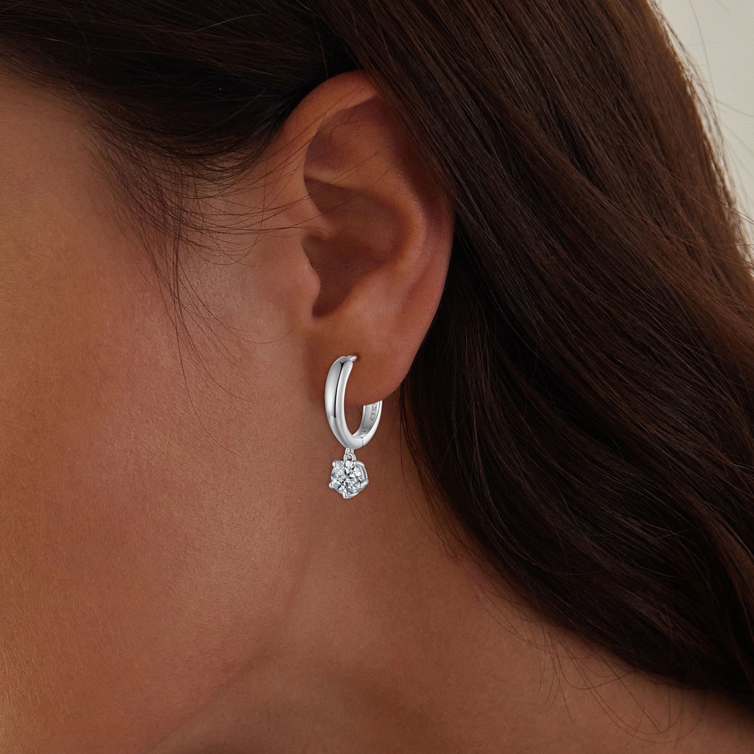 S925 Sterling Silver 0.50 Carat Moissanite Earrings for Women  DestGlow