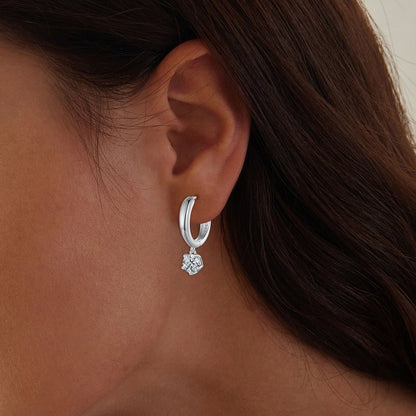 S925 Sterling Silver 0.50 Carat Moissanite Earrings for Women  DestGlow