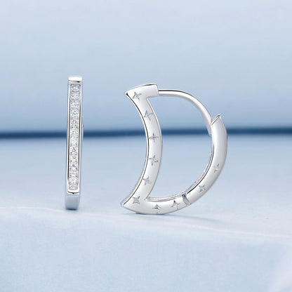 925 Sterling Silver Pave Setting CZ White Gold Plated Earrings for Women  DestGlow