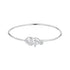 925 Sterling Silver Bracelet with CZ, 17mm, White Gold Plated, For Women  DestGlow