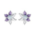 925 Sterling Silver Earrings with Enamel and Transparent Glass for Women  DestGlow