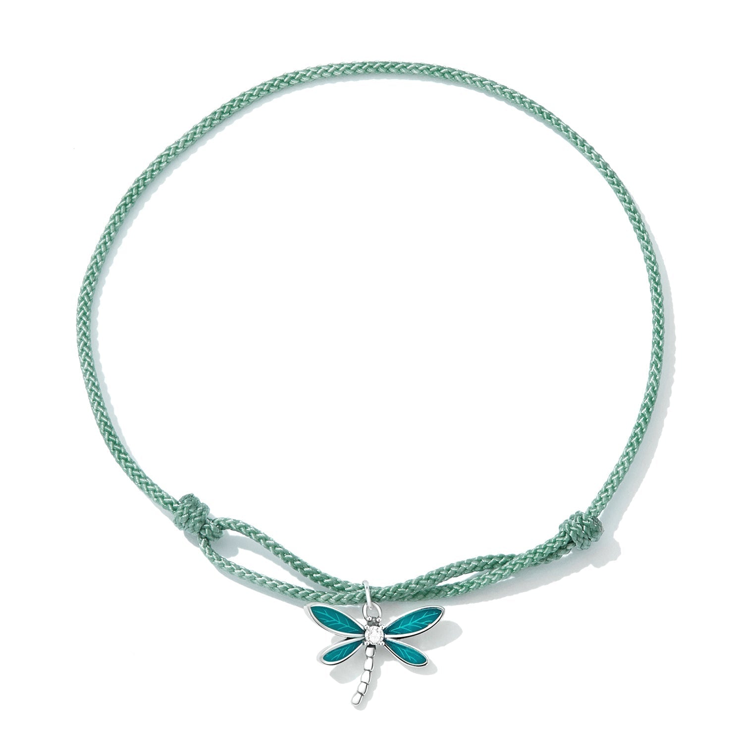 925 Sterling Silver Adjustable Bracelet with CZ and Enamel in Oxidized Finish for Women  DestGlow