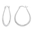 925 Sterling Silver Earrings for Women - 2.9x0.2cm, Plated White Gold, Style L  DestGlow