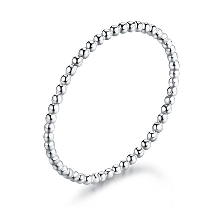 925 Sterling Silver+Plated Platinum Ring Size 6 for Women  DestGlow