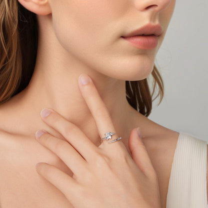 925 Sterling Silver Oxidized Silver 0.7cm Swing Rings for Women  DestGlow